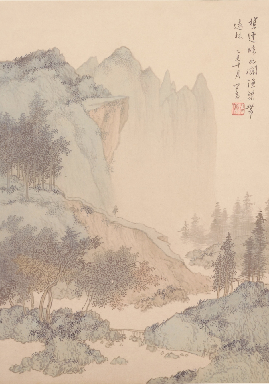 青綠山水-溥心畬