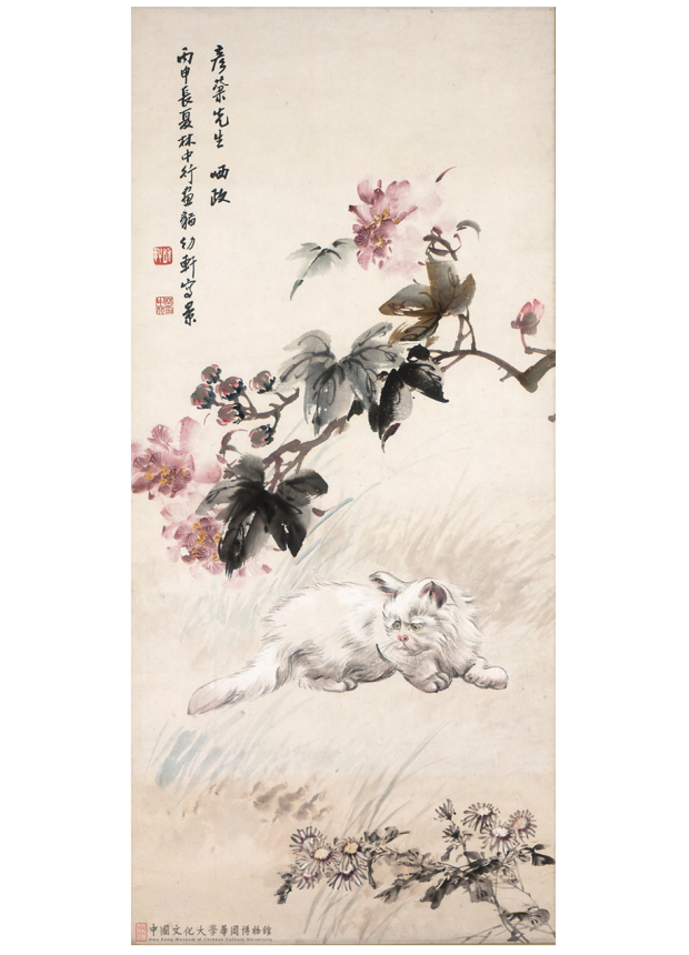 花前白貓White Cat and Flowers