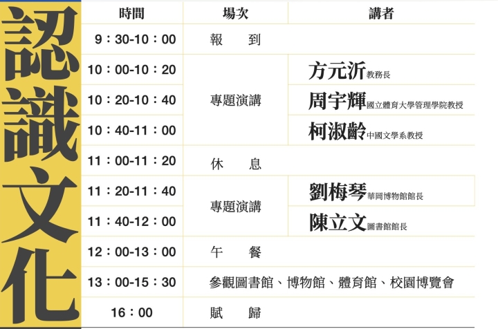 「三館齊下認識文化」座談會